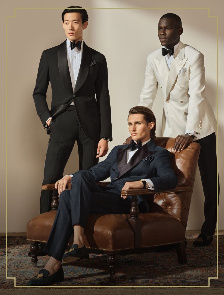 Men wear formal Ralph Lauren attire.