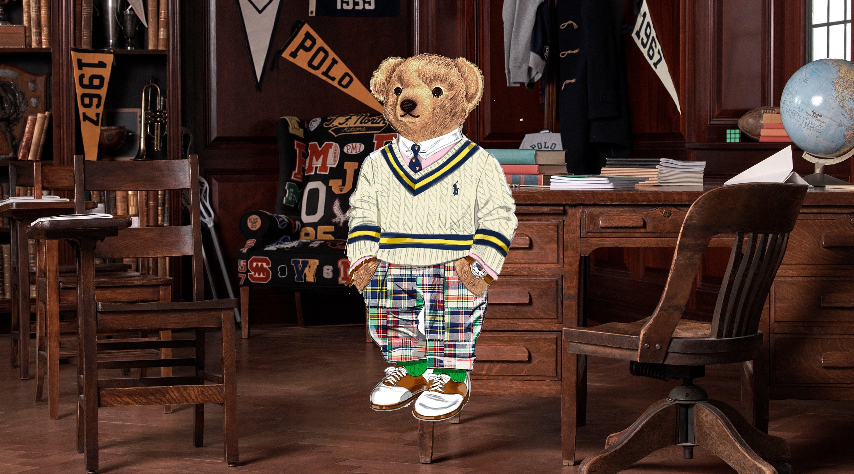 mens ralph lauren teddy bear jumper