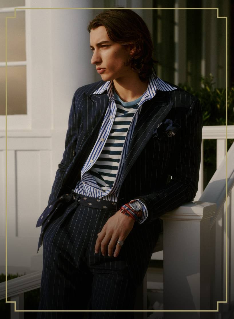 Model wearing polo apparel