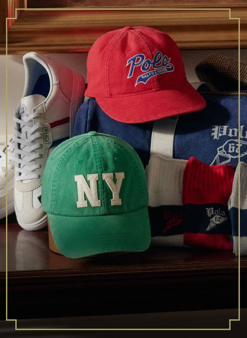 Laydown of polo hats
