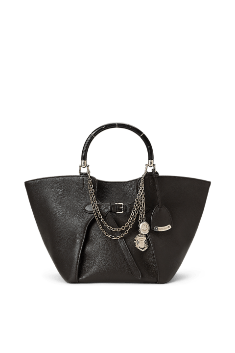 The Ralph Chain Trim Goatskin Tote Bag
